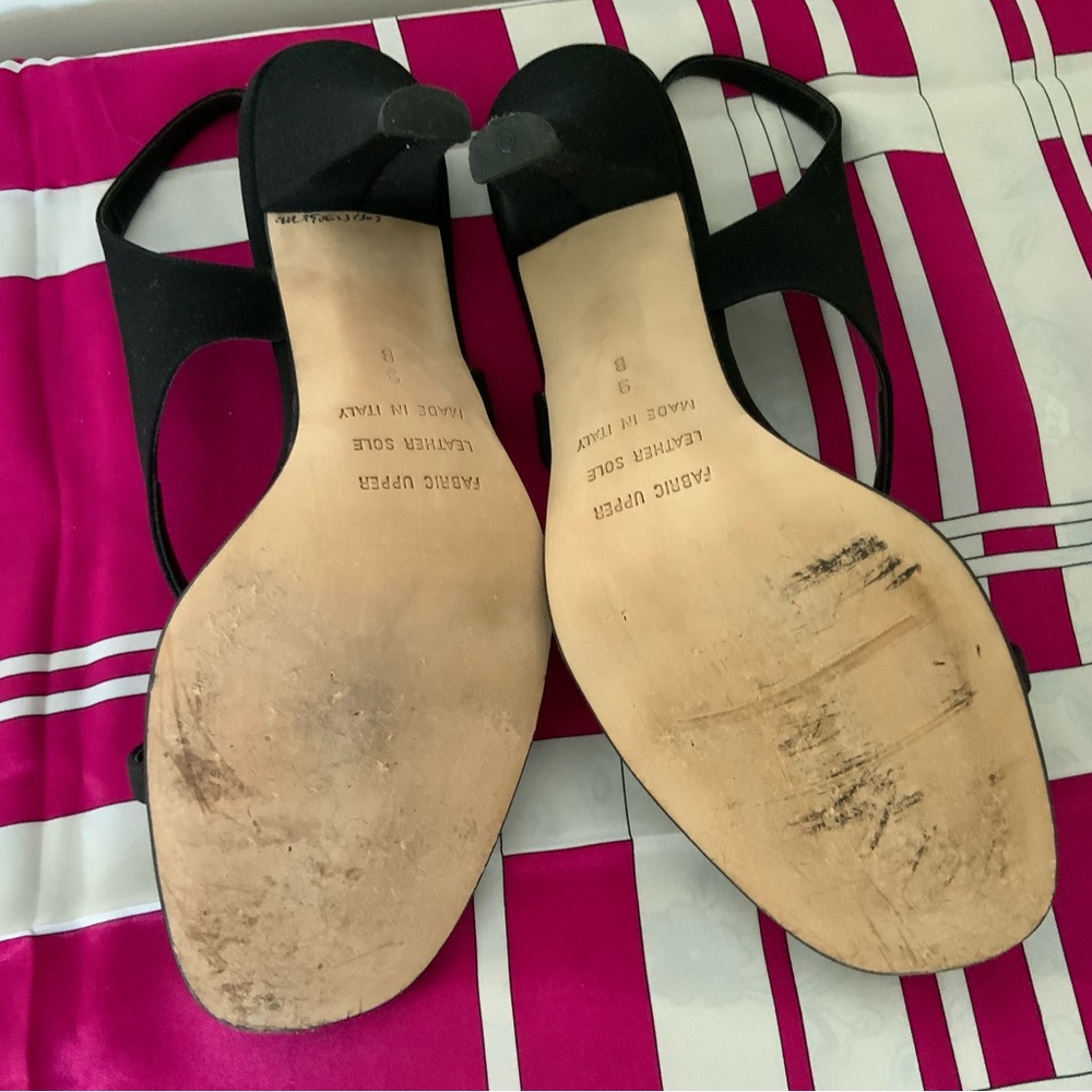 Adrienne Vittadini, made in Italy strap heels, black, size 9. Barely worn - Picture 5 of 6